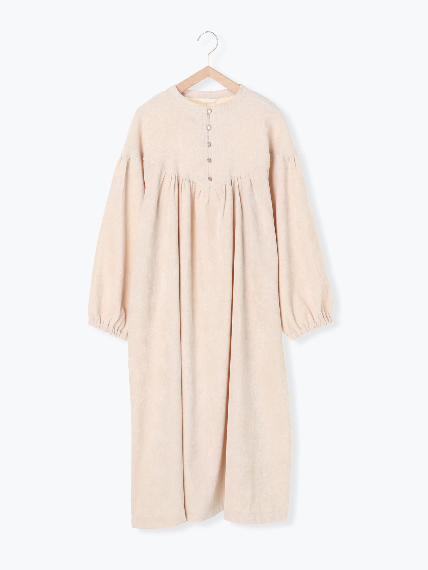 コーデュロイギャザーワンピース ブラック ラベンダー キナリ ワンピース Ehka Sopo エヘカソポ 公式通販