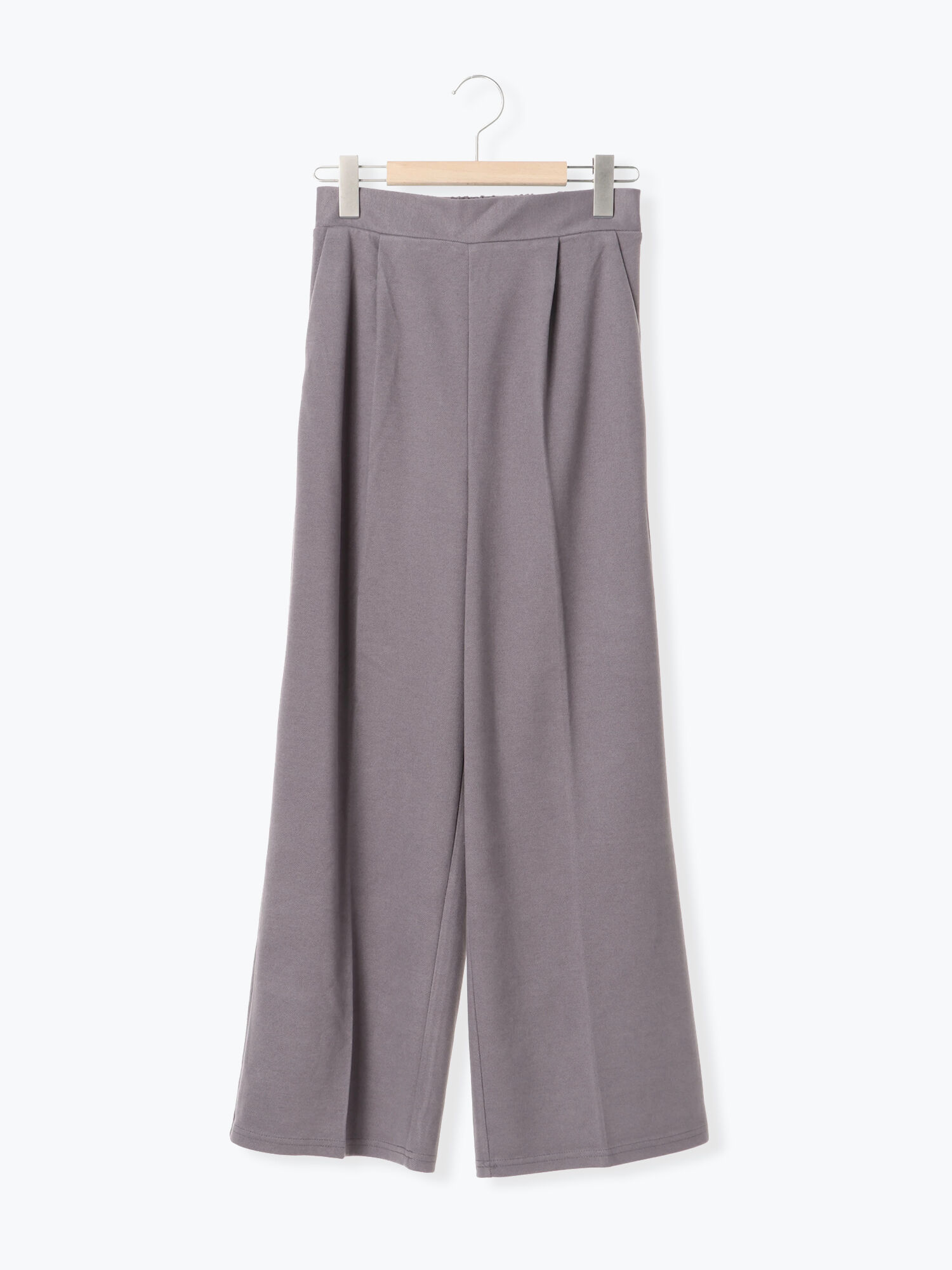 セール ストレッチフェイクウールパンツ グレー ベージュ グリーン ボトムス Ehka Sopo エヘカソポ 公式通販