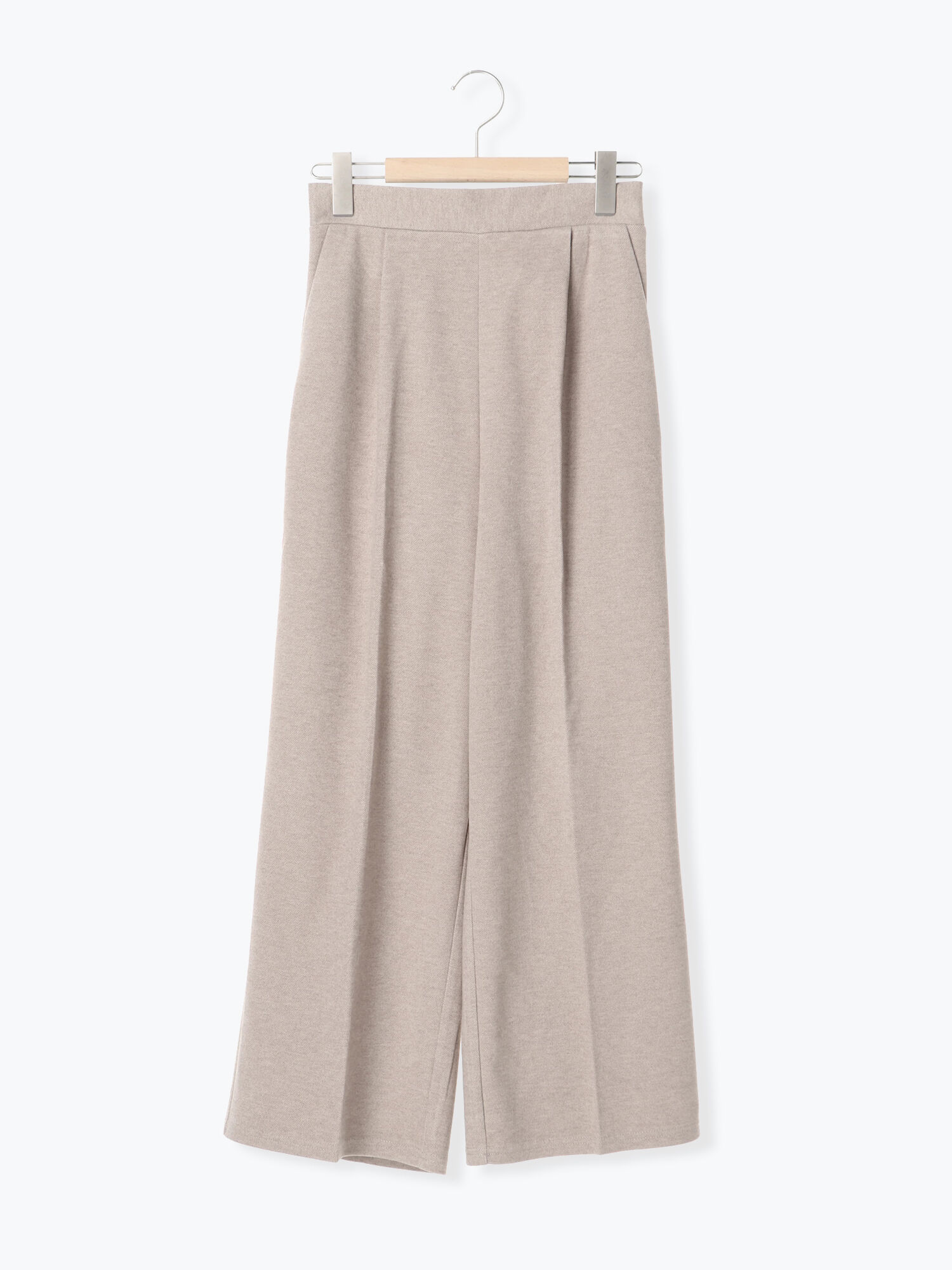 セール ストレッチフェイクウールパンツ グレー ベージュ グリーン ボトムス Ehka Sopo エヘカソポ 公式通販