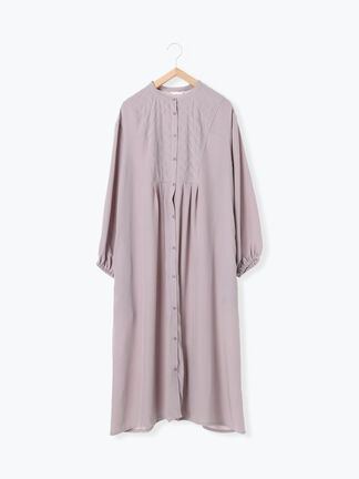 セール キルト切替ワンピース グレー グリーン キナリ ワンピース Ehka Sopo エヘカソポ 公式通販