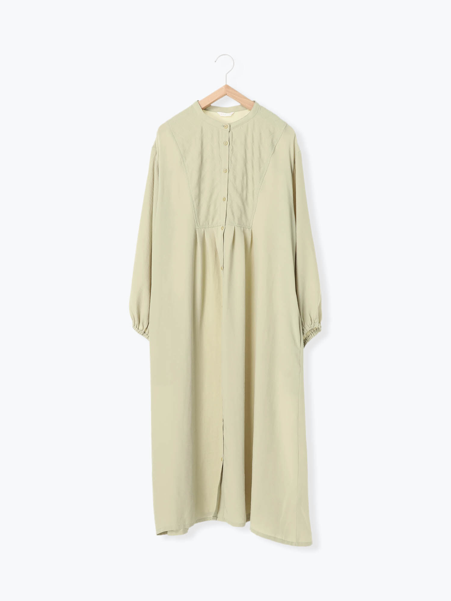 セール キルト切替ワンピース グレー グリーン キナリ ワンピース Ehka Sopo エヘカソポ 公式通販