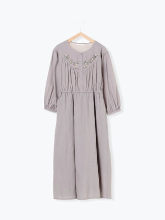 セール キルト切替ワンピース グレー グリーン キナリ ワンピース Ehka Sopo エヘカソポ 公式通販