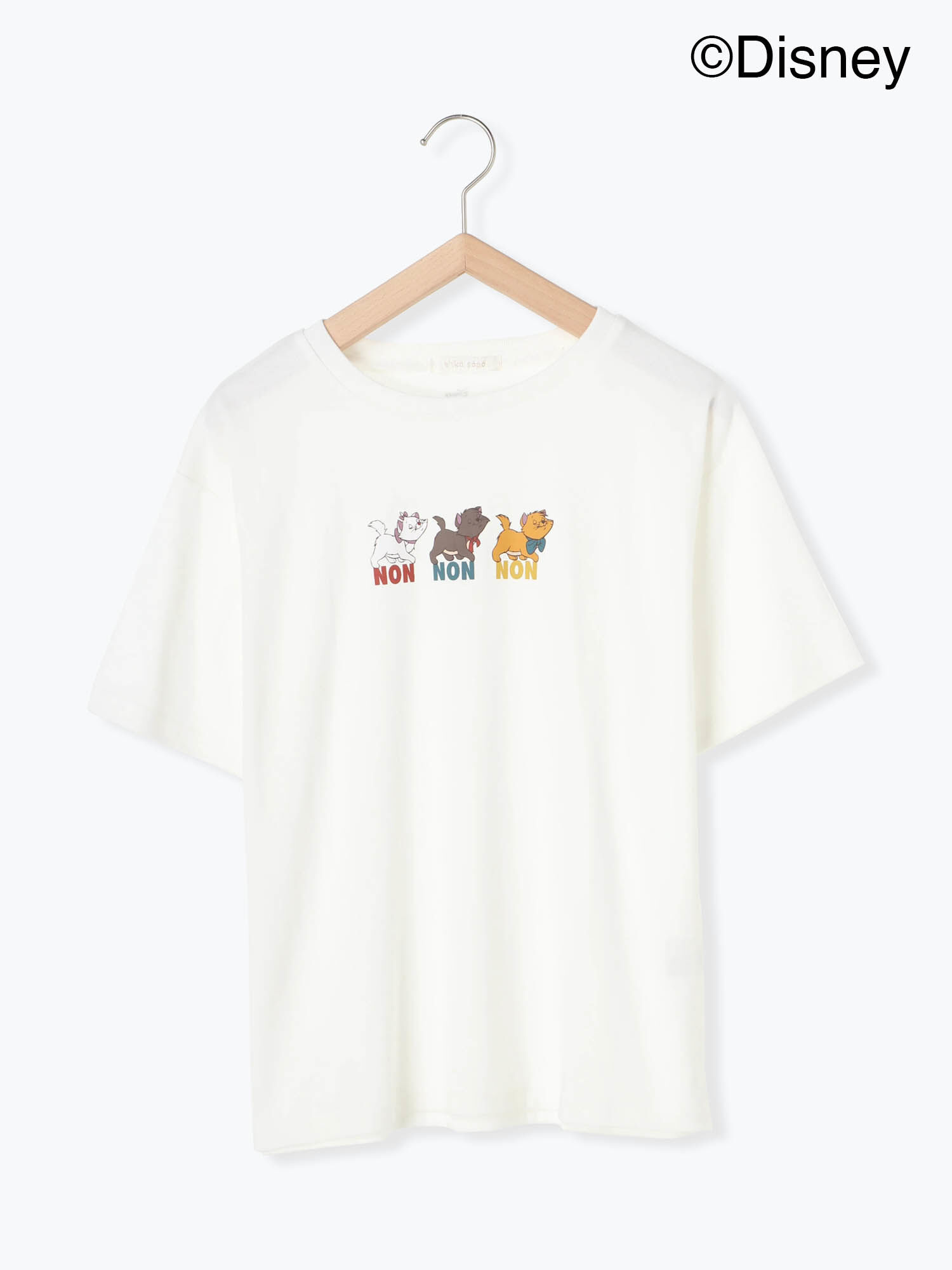 セール Disney おしゃれキャット マリー プリントtシャツ オフホワイト ブラック トップス Ehka Sopo エヘカソポ 公式通販