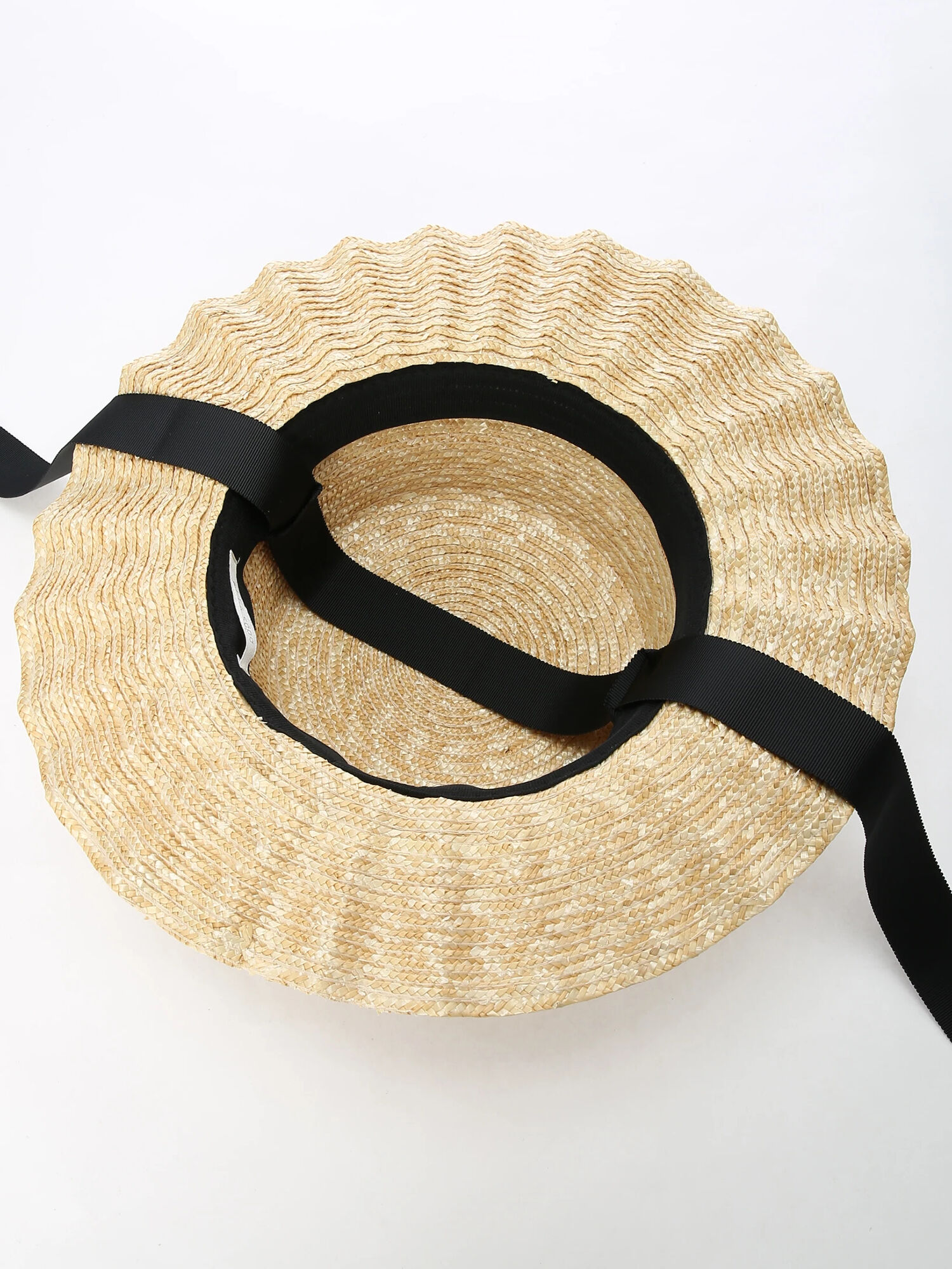 なみなみカンカン帽 オフホワイト ブラック ブラウン アクセサリー ハット 帽子 Ehka Sopo エヘカソポ 公式通販 なみなみカンカン帽 オフホワイト ブラック ブラウン アクセサリー ハット 帽子 Ehka Sopo エヘカソポ 公式通販