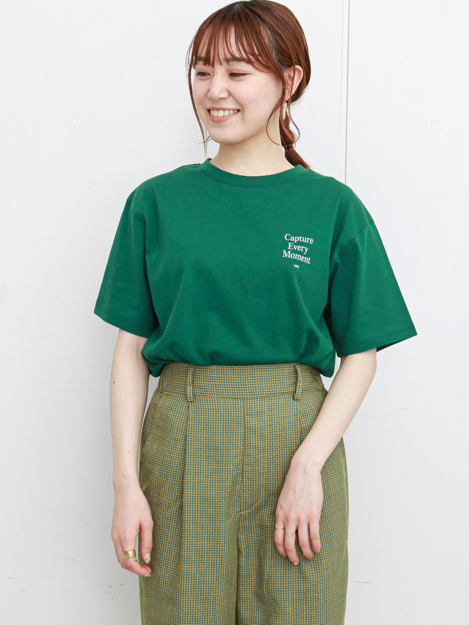 セール 左胸ロゴプリントtシャツ オフホワイト ピンク グリーン トップス Tシャツ Ehka Sopo エヘカソポ 公式通販