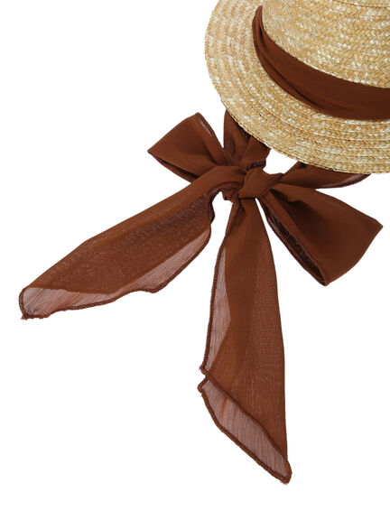 しぼしぼリボンカンカン帽（オフホワイト/ブラック/ブラウン）｜ehka sopo（エヘカソポ）通販