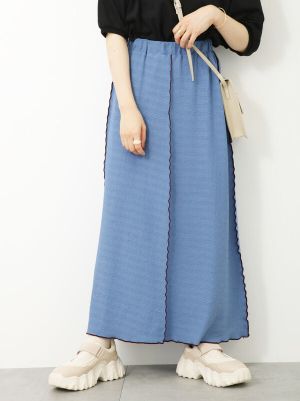 PUBLIC TOKYO】メローカットスカート素材 - ロングスカート