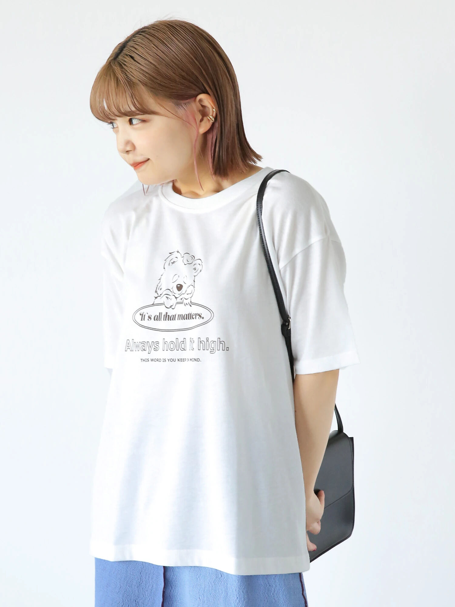 セール】 くまプリントTシャツ（オフホワイト/ベージュ/ブルー