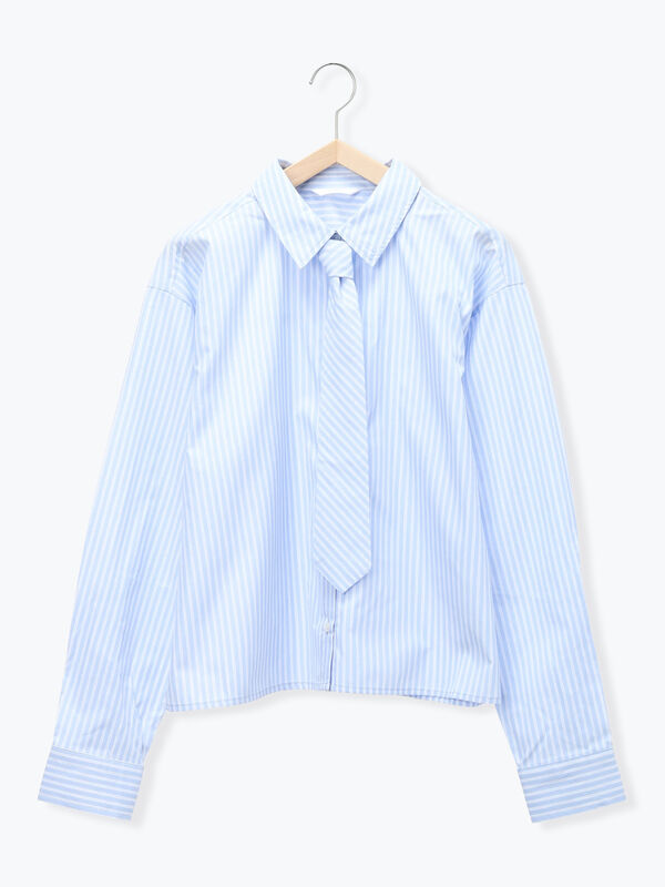 セール】 ネクタイ付きシャツ（オフホワイト/イエロー/グリーン 