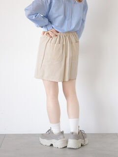 セール】 ◎ツイルミニスカート（ブラック/ベージュ/カーキ/キナリ  