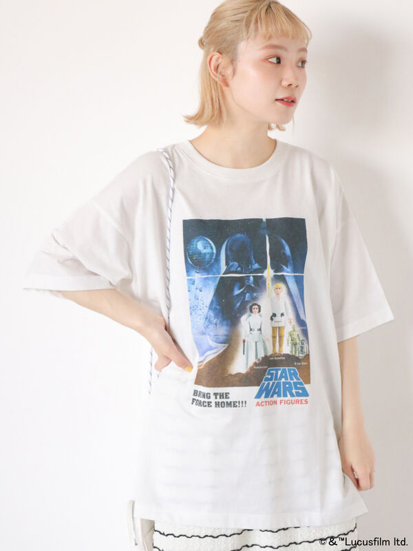 STAR WARS】オーバーサイズTシャツ（オフホワイト/ブラック/ミント ...