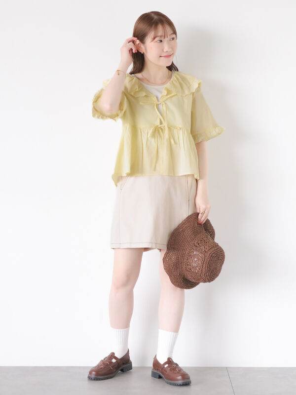 ハート リボン ブラウス チェック スカート 容赦 披露宴 結婚式 発表会  