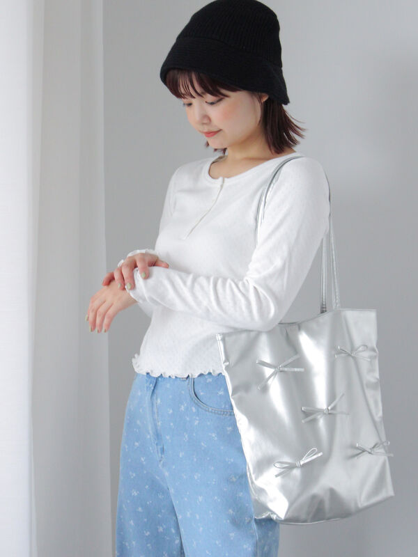 取り置き❤️保冷機能付きリボントートバック❤️エコバック20✖️32✖️13㎝ 取り置き❤️保冷機能付きリボントートバック❤️エコバック20