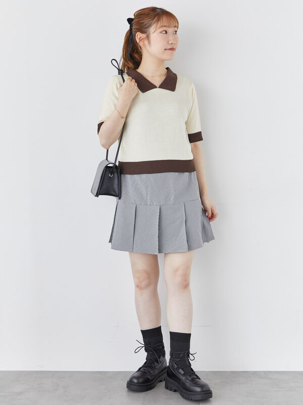 SEE BY CHLOE】タックミニスカート @小豆着用｜スカート
