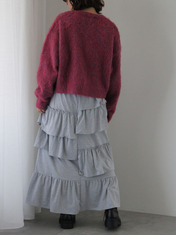 セール】 ランダムティアードスカート（グレー/ブラック/モカ/ボトムス  