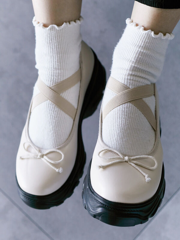 セール】 バレエスニーカー（ブラック/キナリ/シューズ/スニーカー