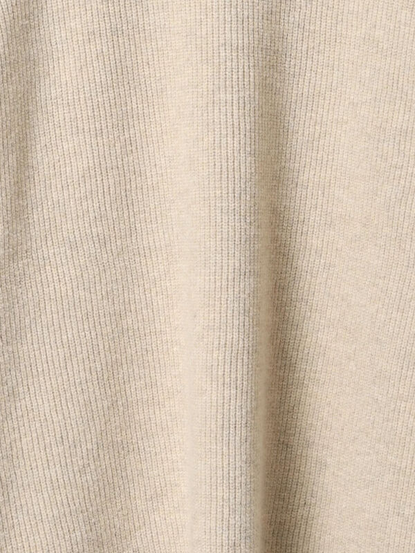 セール】 ◎襟付きハーフジップビッグニット（グレー/ベージュ