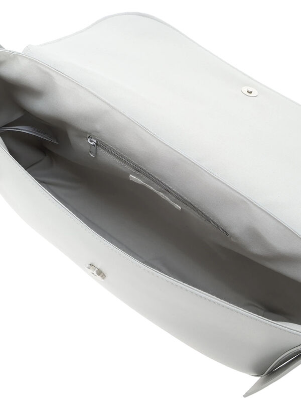 ブラック エコレザーショルダーバッグ セール】 エコレザーショルダーバッグ（グレー/ブラック