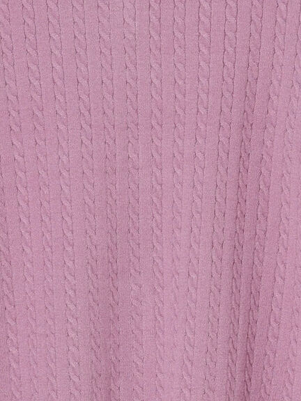 細ケーブル刺繍カーディガン（ブラック/サックスブルー/ラベンダー/キナリ）｜ehka sopo（エヘカソポ）通販