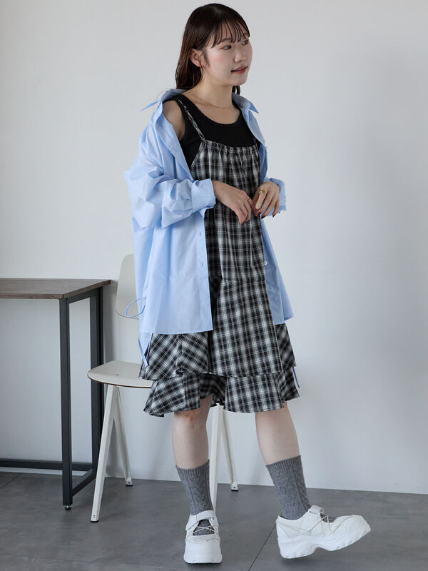 セール】 柄アソートシェルタックタンクトップ（オフホワイト/ブラック