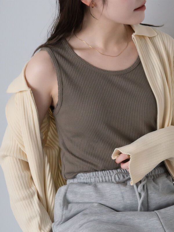 セール】 柄アソートシェルタックタンクトップ（オフホワイト/ブラック