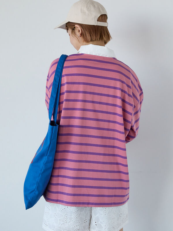 セール】 オーバーサイズラガーシャツ（オフホワイト/ピンク/サックス