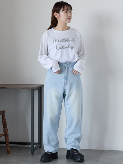 テープ刺繍シアーカットソー（オフホワイト/ブラック/イエロー）｜ehka sopo（エヘカソポ）通販