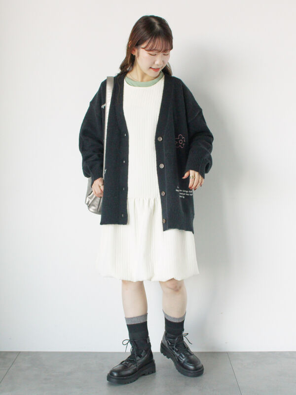 ジャンプ ポスカ セール】 裾バルーンミニジャンスカ（ブラック/ブルー/キナリ