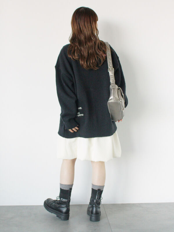 セール】 裾バルーンミニジャンスカ（ブラック/ブルー/キナリ