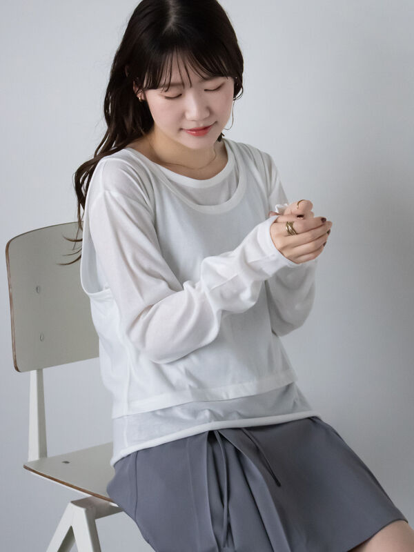 タンクトップセットカットソー（オフホワイト）｜ehka sopo（エヘカソポ）通販