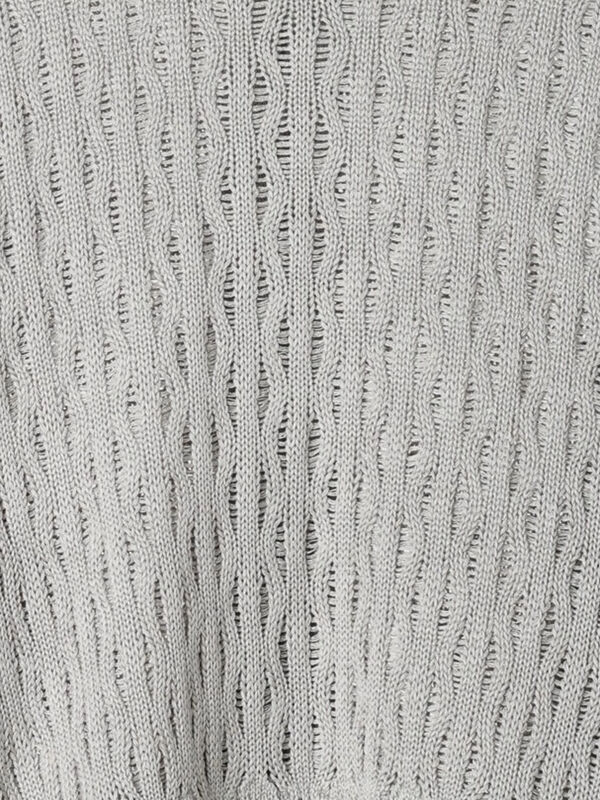 セール】 透かし編みジップカーディガン（グレー/ブラック/グリーン