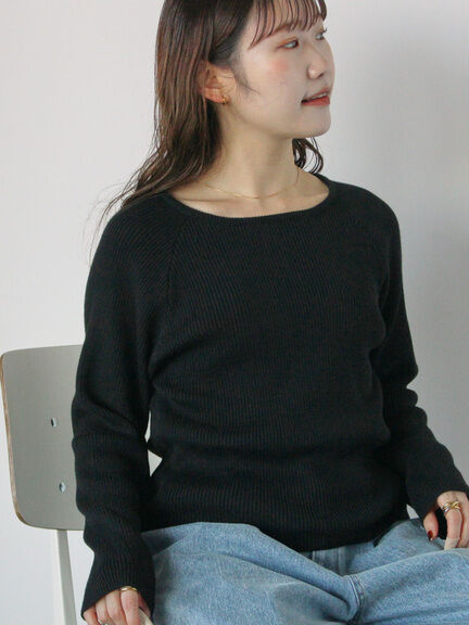 ☆coco☆C23218202　レディースニット　ブラック　Lサイズ coca ニット セーター サイドスリットタートルニットチュニック