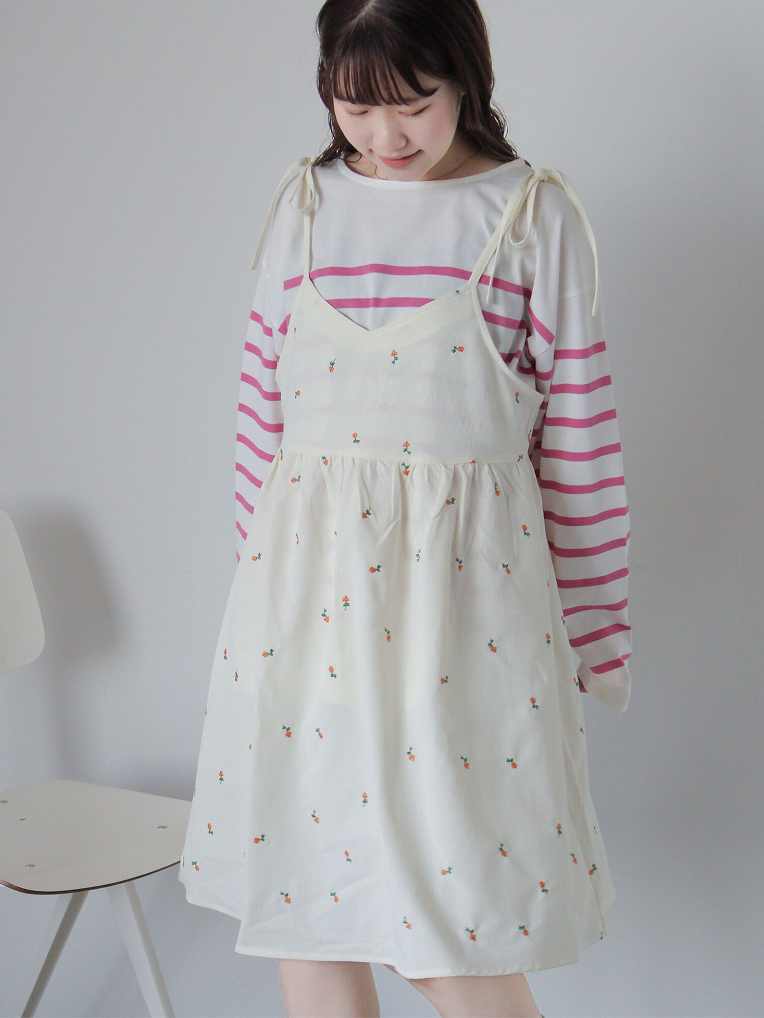 フミエタナカ 刺繍キャミワンピース 【公式通販】