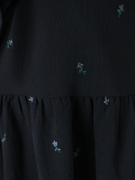 花刺繍キャミワンピース（ブラック/サックスブルー/キナリ）｜ehka sopo（エヘカソポ）通販