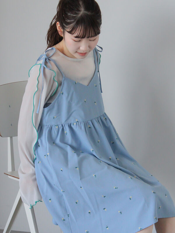 ELFSACK ワンピース キャミワンピース 花柄 ミモレ丈 ELFSACK ワンピース キャミワンピース 花柄 ミモレ丈
