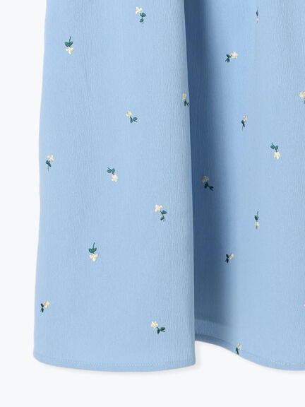 花刺繍キャミワンピース（ブラック/サックスブルー/キナリ）｜ehka sopo（エヘカソポ）通販
