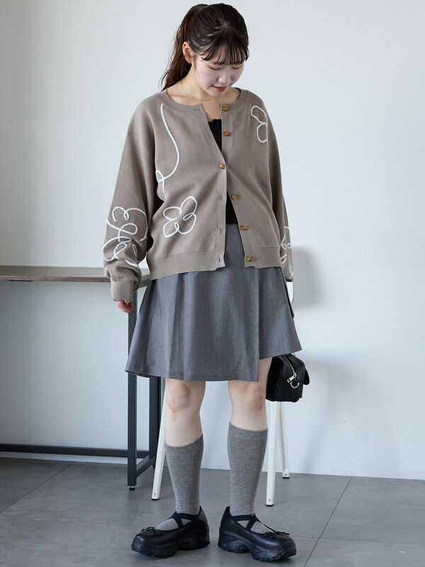 セール】 レイヤードショートパンツ（グレー/ベージュ/モカ/ボトムス