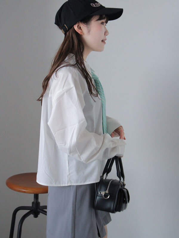 セール】 ネクタイ付きシャツ（オフホワイト/サックスブルー/キナリ