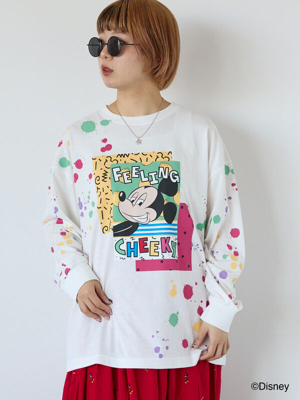 海外限定☆DISNEY ディズニー ミッキー Tシャツ ロンT セール】【Disney(ディズニー)ミッキー&ミニー】ロンT（Tシャツ