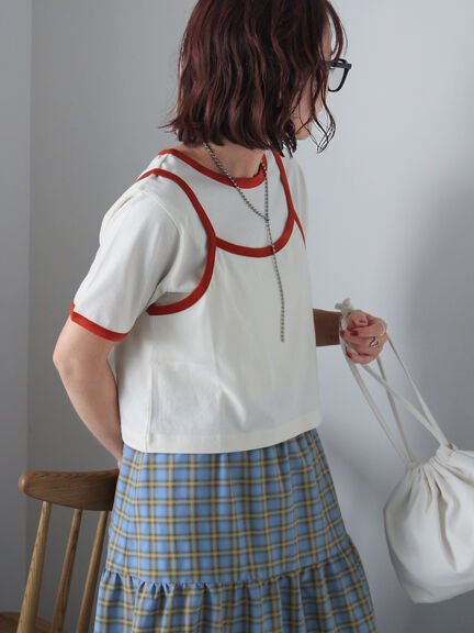キャミ&Tシャツセット（グリーン/サックスブルー/キナリ）｜ehka sopo（エヘカソポ）通販