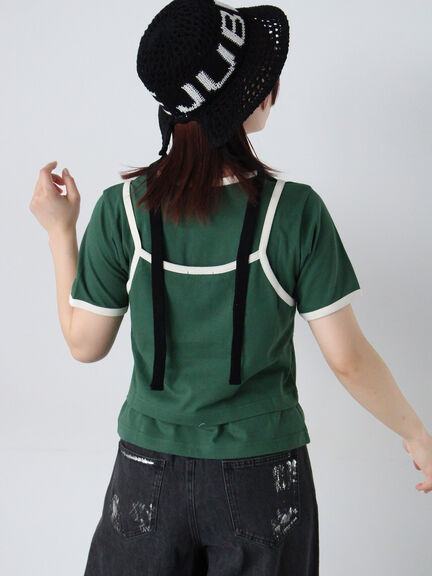 キャミ&Tシャツセット（グリーン/サックスブルー/キナリ）｜ehka sopo（エヘカソポ）通販