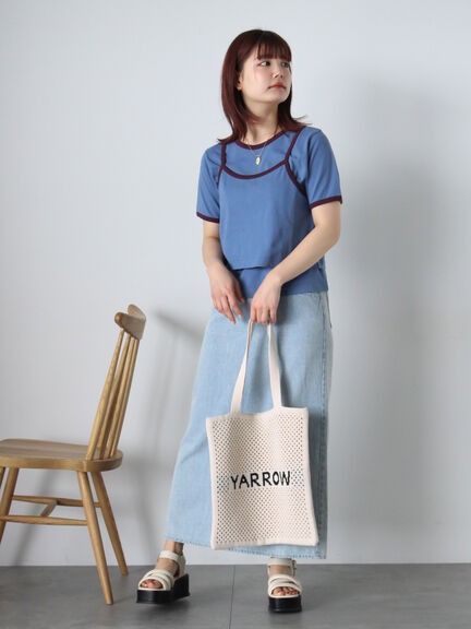 キャミ&Tシャツセット（グリーン/サックスブルー/キナリ）｜ehka sopo（エヘカソポ）通販