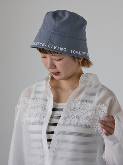 ブリムロゴ刺繍ハット（ベージュ/ネイビー/キナリ）｜ehka sopo（エヘカソポ）通販