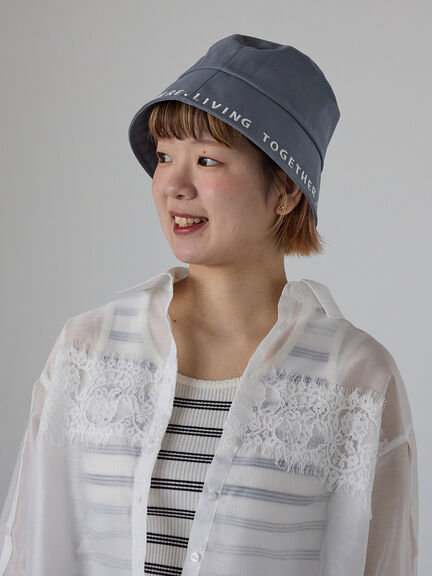 ブリムロゴ刺繍ハット（ベージュ/ネイビー/キナリ）｜ehka sopo（エヘカソポ）通販