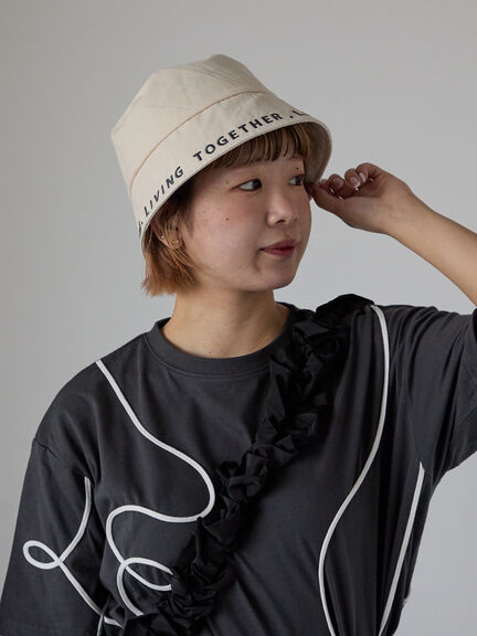 ブリムロゴ刺繍ハット（ベージュ/ネイビー/キナリ）｜ehka sopo（エヘカソポ）通販