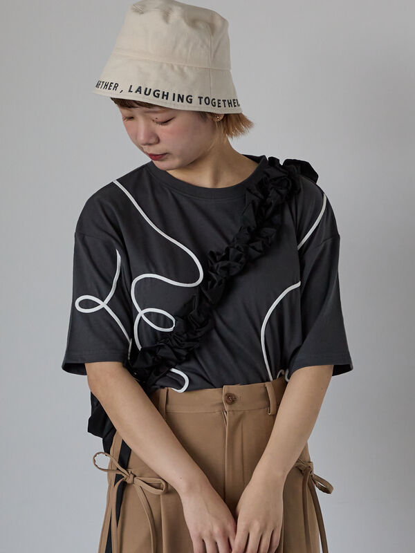 セール】 ブリムロゴ刺繍ハット（ベージュ/ネイビー/キナリ