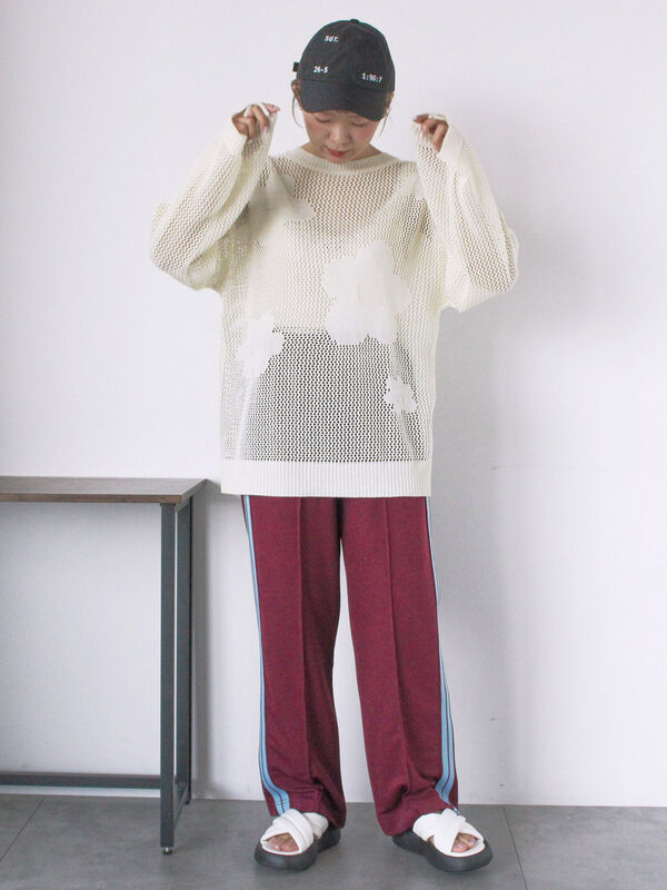 SORIN 花柄メッシュ長袖トップス SORIN 花柄メッシュ長袖トップス