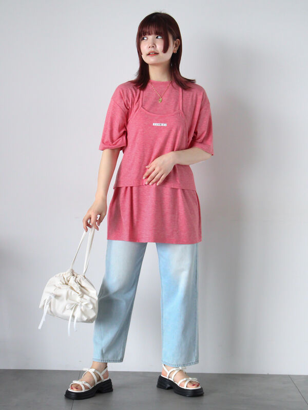 あうあうページ LEPSIM tシャツ 2PレイヤードタンクロンT 153255 レディース