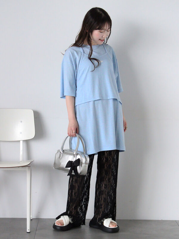 あうあうページ LEPSIM tシャツ 2PレイヤードタンクロンT 153255 レディース