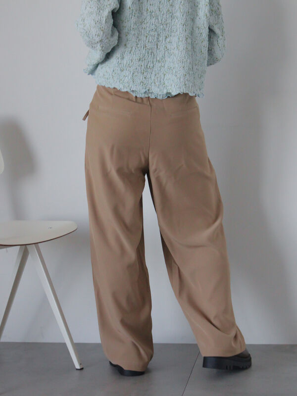 セール】 リボンタックパンツ（グレー/ブラック/ベージュ/ボトムス